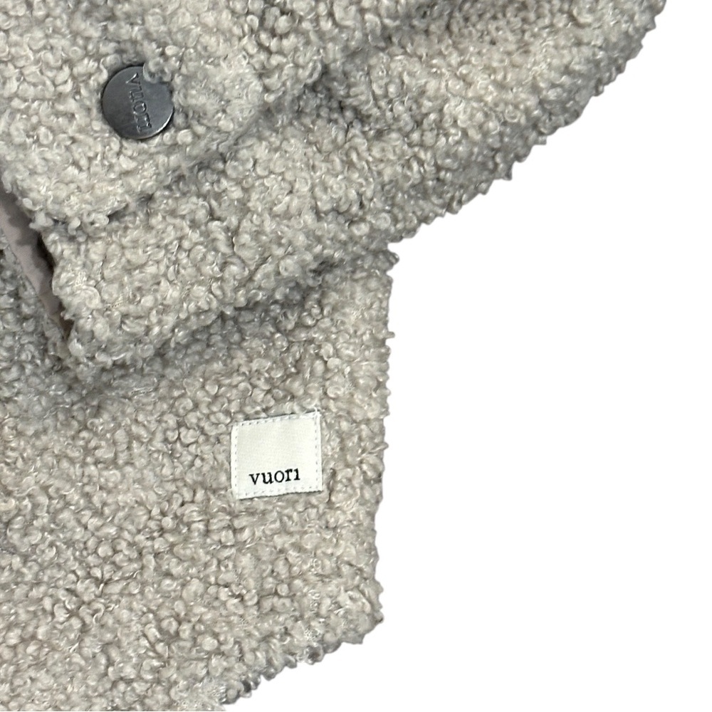 Vuori Sycamore Sherpa Long Shirt Jacket in Dark Salt Beige Women’s XS VW541 $168 - Picture 5 of 8